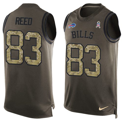 Nike Bills #83 Andre Reed Green Men's Stitched NFL Limited Salute To Service Tank Top Jersey - Click Image to Close